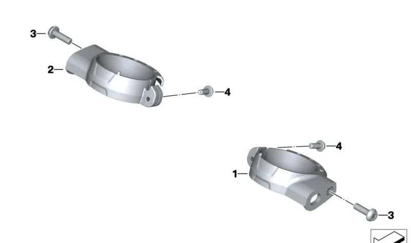 Soporte intermitente izquierdo OEM 63139446689 para motos BMW S 1000 R (K63), M 1000 R (K66)... y más. Original BMW Motorrad.