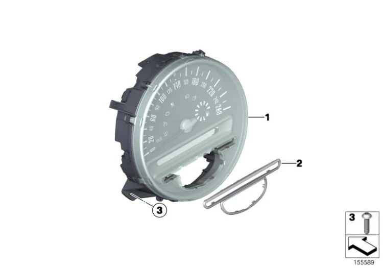 Tacómetro panel de instrumentos OEM 62109233767 para MINI R56, R56 LCI, Clubman R55, Cabrio R57... y más. Original MINI.