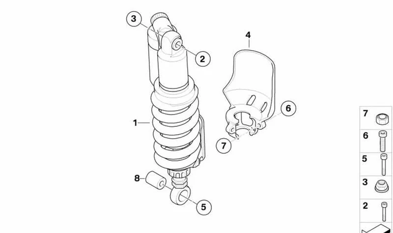 Tornillo ASA M10X90 OEM 07129906205 para BMW R1200GS, R1200GS Adventure, HP2 Sport. Original BMW Motorrad.