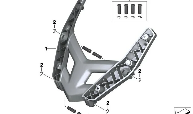 Perno de reglaje del parabrisas OEM 46638550536 para motos BMW C 650 GT (K19). Original BMW Motorrad.