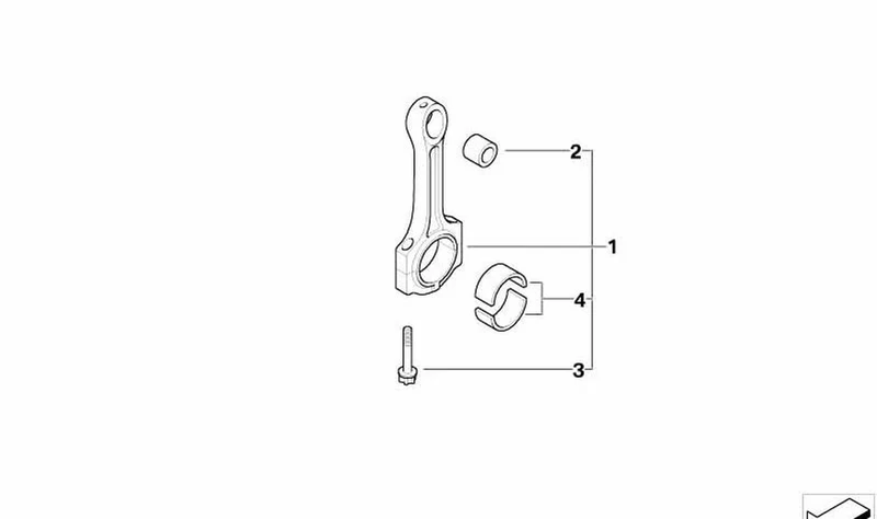 Tornillo de biela OEM 11247791021 para MINI R50 One D. Original MINI.