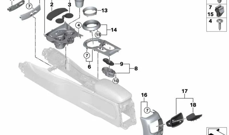 Embellecedor de medios OEM 51169376439 para MINI Clubman F54, F54 LCI. Original MINI.