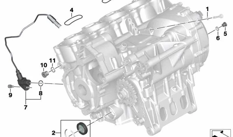 Anillo obturador toroidal OEM 11117717366 para motos BMW S 1000 RR, S 1000 R, S 1000 XR, HP4. Original BMW Motorrad.