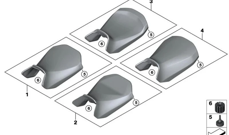 Asiento de conductor OEM 52531541503 para BMW Motorrad R 1300 GS. Original BMW Motorrad.