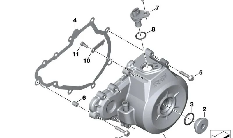 Anillo obturador toroidal OEM 11138562767 para motos BMW G310R, G310GS, G310RR. Original BMW Motorrad.