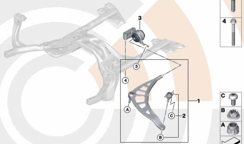 Tornillo hexagonal con brida OEM 31109804192 para MINI Countryman R60, Paceman R61. Original MINI.