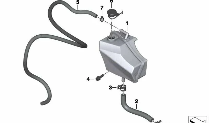 Manguera de refrigerante OEM 17127680097 para motos BMW F800GT, F800S, F800ST, F800R. Original BMW Motorrad.