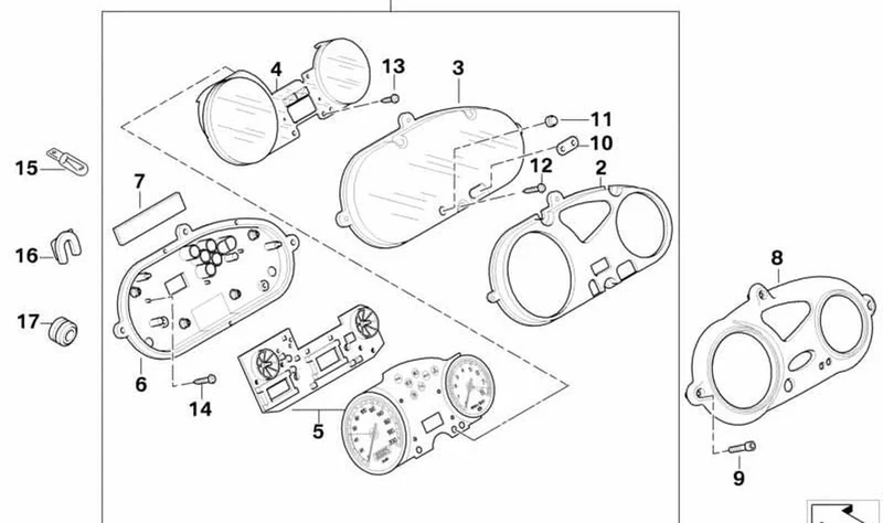Velocímetro/cuentarrevoluciones OEM 62117664645 para BMW Motorrad F 650 CS. Original BMW Motorrad.