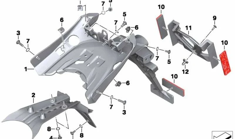 Tapa OEM 46628546388 para motos BMW R 1200 R, R 1250 R, R 1200 RS, R 1250 RS. Original BMW Motorrad.