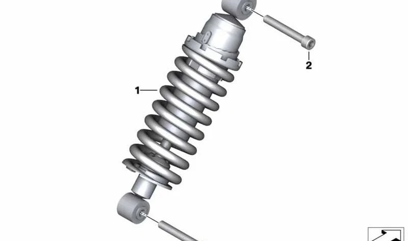 Amortiguador trasero OEM 33548554131 para BMW Motorrad G 310 R K03. Original BMW Motorrad.