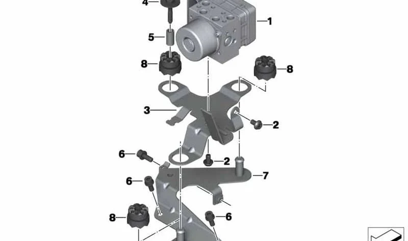 Soporte modulador de presión OEM 34518522968 para motos BMW F800GT, F800R. Original BMW Motorrad.