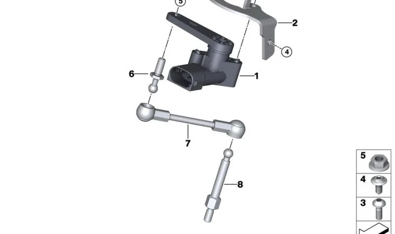 Perno esférico superior OEM 31488531365 para motos BMW R1200GS, R1250GS, F750GS, F850GS... y más. Original BMW Motorrad.
