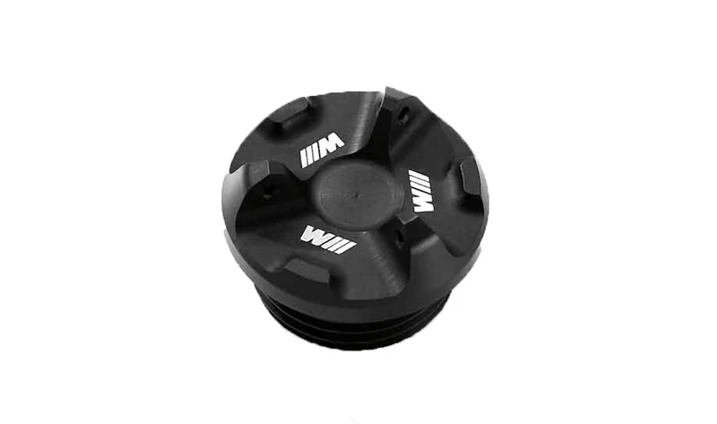 Juego tapa boca de llenado de aceite OEM 77129829883 para motos BMW S 1000 R, S 1000 RR, S 1000 XR, M 1000 RR, M 1000 R, M 1000 XR. Original BMW Motorrad.