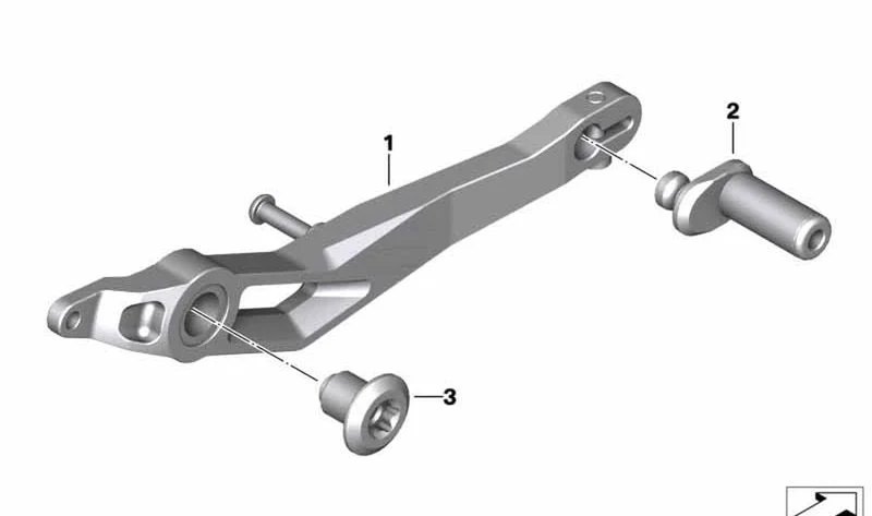 Pieza intermedia OEM 35218405829 para motos BMW R1250R, R1250RS, R1200R, R1200RS. Original BMW Motorrad.
