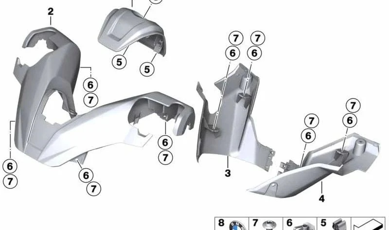 Revestimiento de manillar arriba OEM 46635A01026 para BMW C 400 GT (0C03, 0D51, 0G50). Original BMW Motorrad.