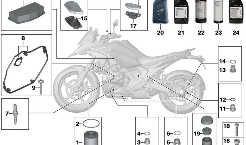 Anillo O OEM 33117695219 para motos BMW R1200GS, K1300S, C650GT... y más. Original BMW Motorrad.