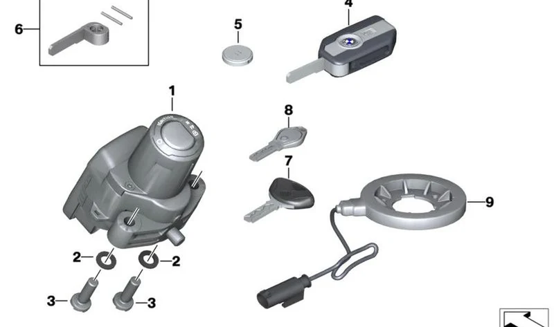 Unidad de control Keyless Ride y RDC OEM 66127915294 para motos BMW C 400 GT, C 400 X, M 1000 XR, S 1000 XR... y más. Original BMW Motorrad.