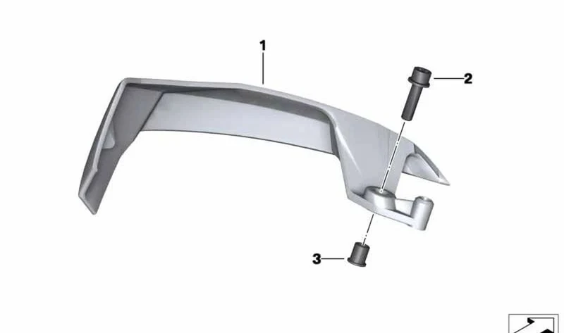Deflector izquierdo OEM 46637725149 para motos BMW C 650 GT (K19). Original BMW Motorrad.