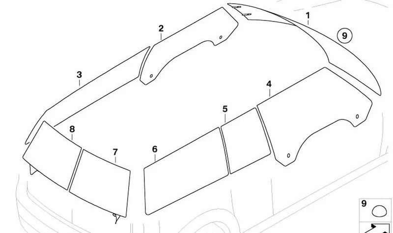 Disco Clubdoor negro OEM 51357167494 para MINI Clubman R55, R55 LCI. Original MINI.