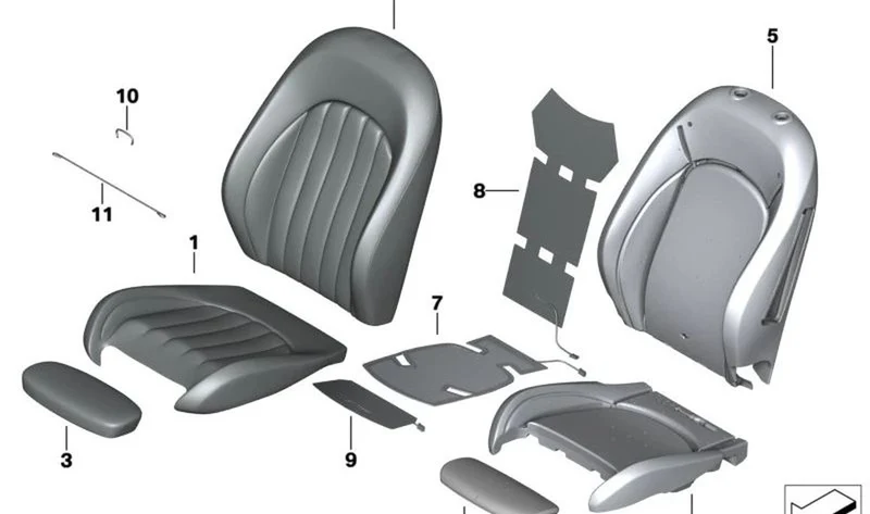Funda apoyabrazo de cuero derecho OEM 52107945042 para MINI F55 (09/2013-03/2021) color Dark Maroon. Original MINI.