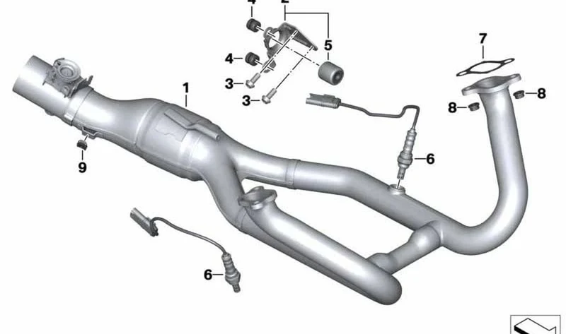 Sonda lambda OEM 11788533966 para motos BMW R1200GS, R1200GS Adventure, R1200RT, R1200R, R1200RS. Original BMW Motorrad.