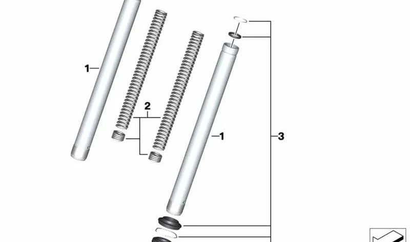Tubo soporte delantero OEM 31428559325 para motos BMW C 400 GT, C 400 X... y más. Original BMW Motorrad.