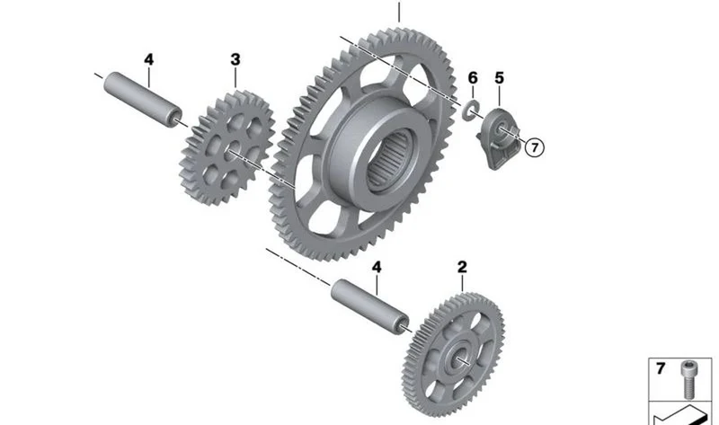 Arandela OEM 12418562815 para BMW Motorrad G 310 R, G 310 GS, G 310 RR. Original BMW Motorrad.