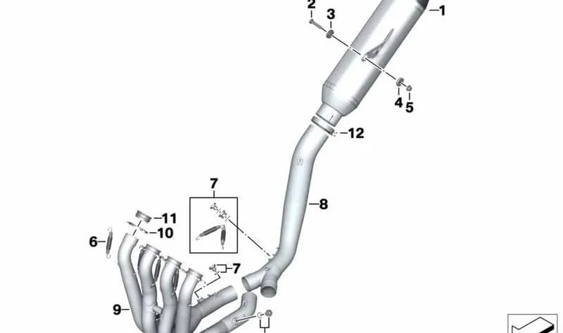Arandela presora grande OEM 18217713581 para motos BMW S 1000 RR, G 450 X. Original BMW Motorrad.