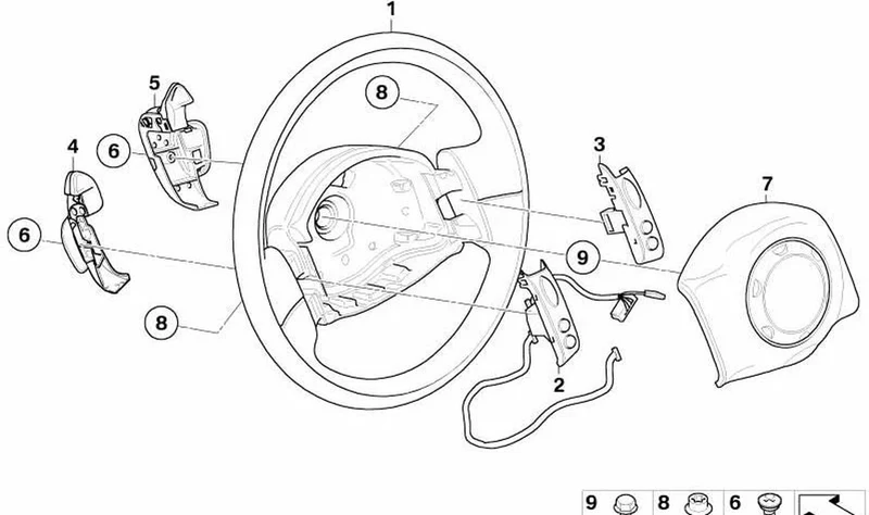 Interruptor de regulación de velocidad derecho OEM 61316929372 para MINI R50, R52, R53. Original MINI.