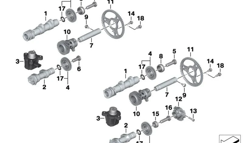 Cojinete OEM 11318395541 para motos BMW R 1250 GS, R 1250 GS Adventure, R 1250 RT, R 1250 R, R 1250 RS. Original BMW Motorrad.