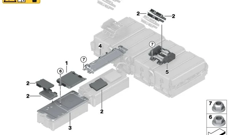 Portador OEM 61279485057 para MINI F56 BEV, F56 BEV LCI, Cabrio F57 BEV. Original MINI.