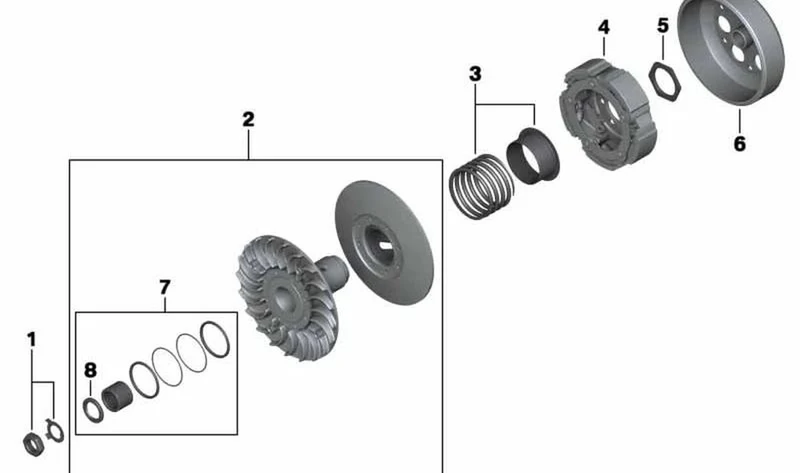 Retén de eje OEM 24818545543 para BMW Motorrad C 650 Sport, C 650 GT. Original BMW Motorrad.