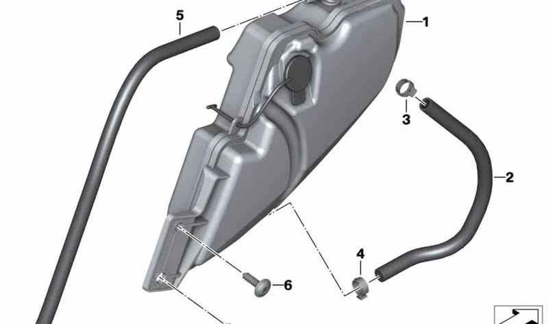 Manguera de rebose OEM 17117718552 para motos BMW S 1000 RR, HP4, HP4 Race. Original BMW Motorrad.