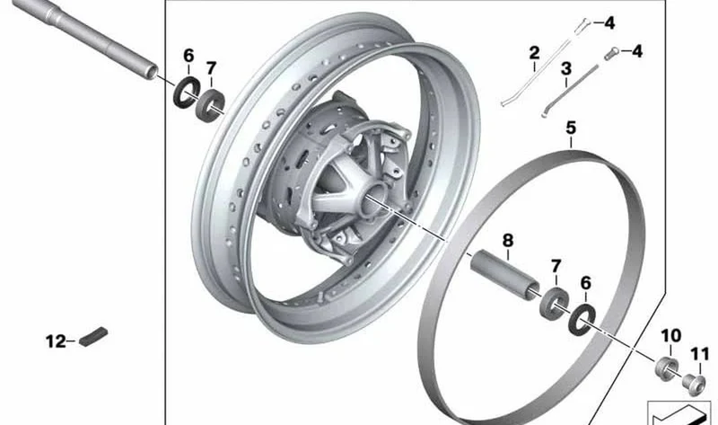 Racor OEM 36318562545 para BMW Motorrad R nineT, R nineT Pure, R nineT Scrambler, R nineT Racer. Original BMW Motorrad.