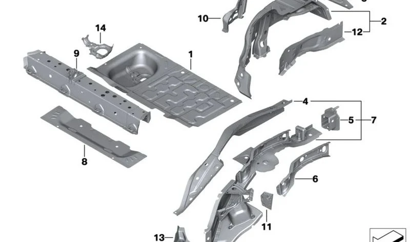 Alojamiento respaldo asiento trasero izquierdo OEM 41117402663 para MINI F56, F56 BEV, F56 LCI, F66... y más. Original MINI.