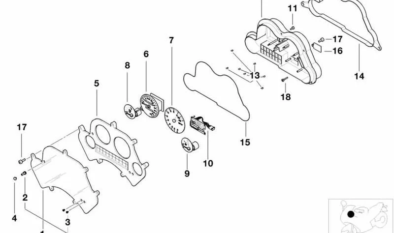 Botón recuperador OEM 62112305864 para motos BMW K1200 GT, K1200 RS, K1200 LT, R1100 S, R1150 R. Original BMW Motorrad.