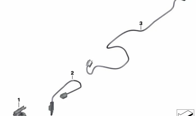 Cable adaptador calefacción asiento acompañante OEM 61127691723 para motos BMW K1200GT, K1300GT. Original BMW Motorrad.