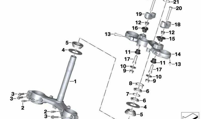 Elemento de goma izquierdo OEM 31428562403 para BMW Motorrad S 1000 R (K47) 2016-2020. Original BMW Motorrad.