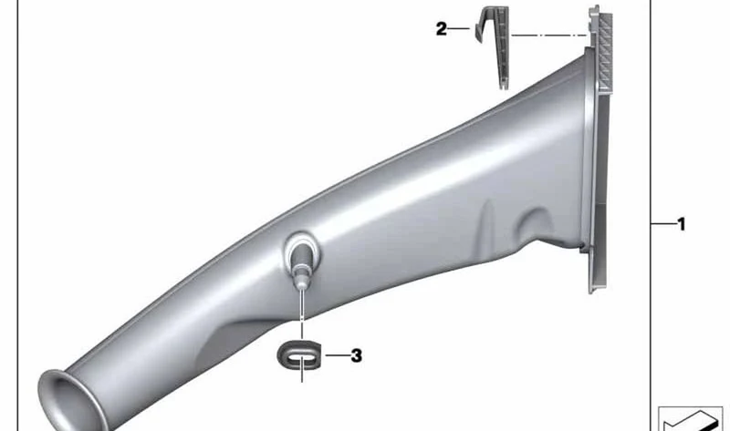 Tubuladura de aspiración OEM 13717677659 para motos BMW R 1200 RT, R 900 RT, R 1200 ST. Original BMW Motorrad.
