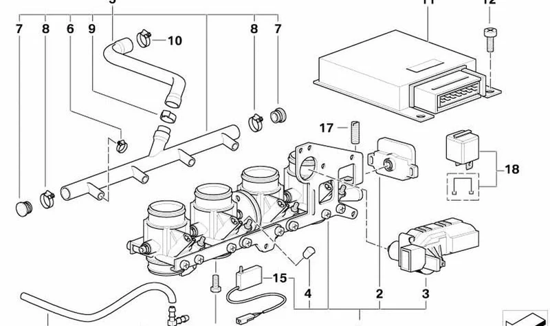 Motor de regulación de mariposa OEM 13541464908 para motos BMW K1200GT, K1200RS, R1200C... y más. Original BMW Motorrad.