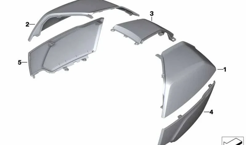 Revestimiento exterior base topcase izquierdo OEM 46548396475 para BMW Motorrad K1600 Bagger. Original BMW Motorrad.