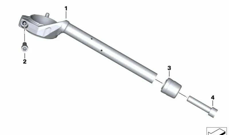 Mitad del manillar izquierdo OEM 32718548405 para BMW Motorrad S 1000 RR (K46). Original BMW Motorrad.