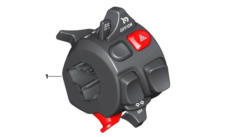 Interruptor combinado izquierdo OEM 61319467937 para motos BMW K1600 GT, K1600 GTL, K1600 Bagger. Original BMW Motorrad.