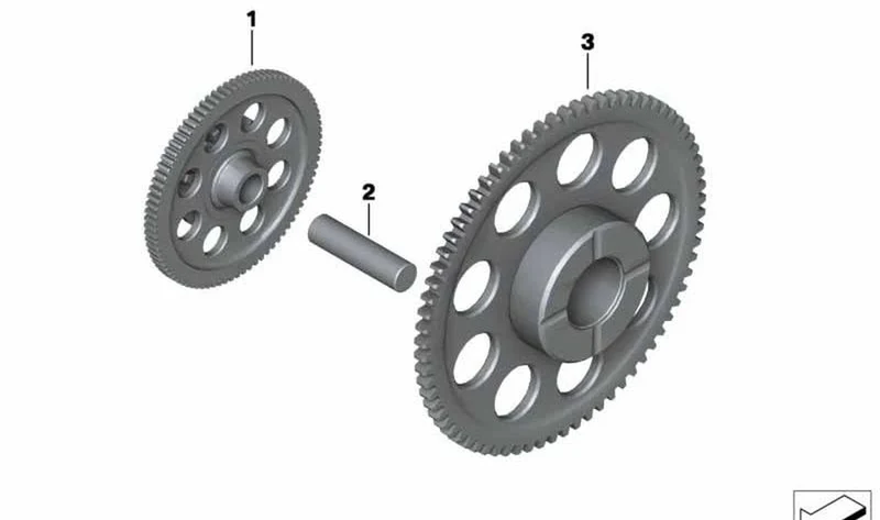 Rueda doble OEM 11267729684 para BMW Motorrad C 600 Sport, C 650 Sport, C 650 GT. Original BMW Motorrad.