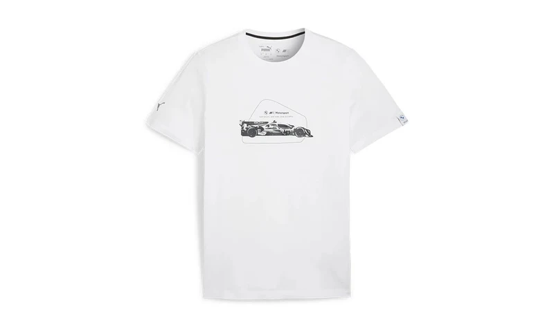 Camiseta gráfica MMS ESS blanca talla M para PUMA, válida para BMW. Original BMW.