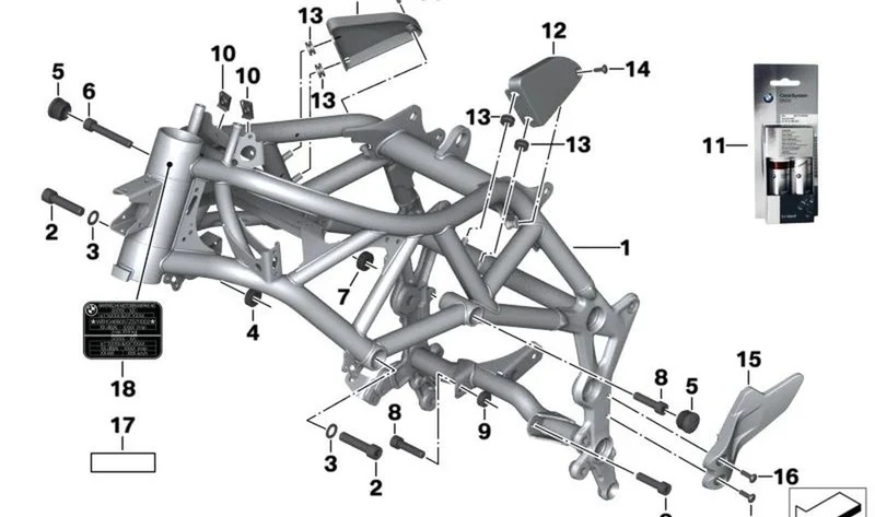 Casquillo distanciador trasero OEM 46517700045 para motos BMW F 700 GS, F 800 GS, F 800 GS Adventure. Original BMW Motorrad.