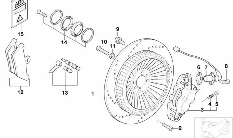 Disco de freno trasero OEM 34212330021 para motos BMW R1100RT, R1200C, K1200LT... y más. Original BMW Motorrad.