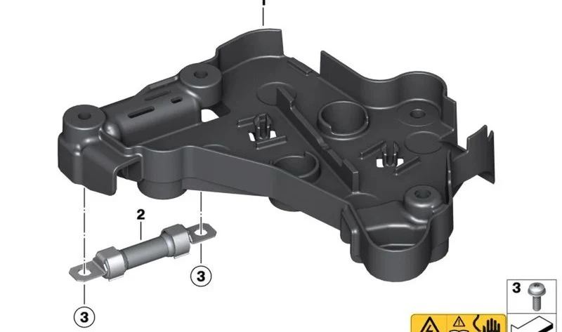 Sujeción distribuidor de alto voltaje OEM 61271539521 para BMW Motorrad CEE04 (K07). Original BMW Motorrad.