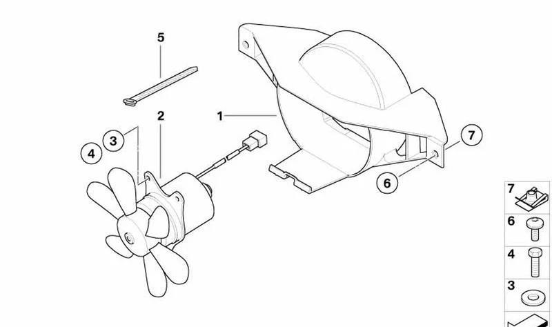 Ventilador OEM 17218538905 para motos BMW R 1200 RT, R 900 RT (K26). Original BMW Motorrad.