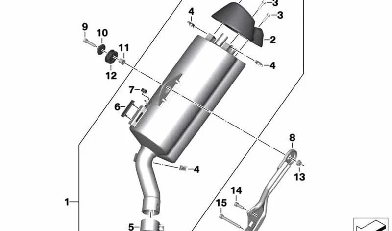 Tope de goma OEM 18518546518 para BMW Motorrad C 650 Sport (K18) 2015-2020. Original BMW Motorrad.
